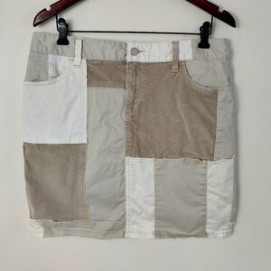 Pilcro And The Letterpress Patchwork Mini Skirt Size 30